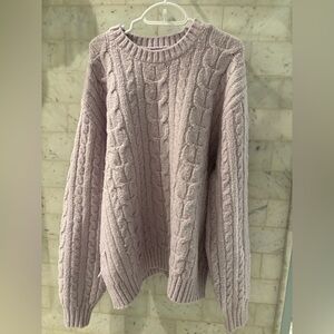 Hollister Lavender Cable Knit Sweater